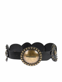 Dsquared2 - Black Oversized Studded Belt