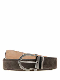 Ferragamo - Brown Solid Buckle Belt