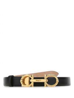 Ferragamo - Black Solid Reversible Belt