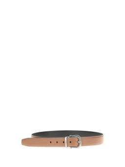 Ferragamo - Brown Textured Reversible Belt