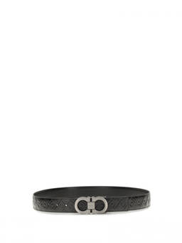 Ferragamo - Black Logo Reversible Belt
