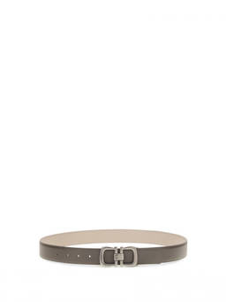 Ferragamo - Taupe Solid Reversible Belt