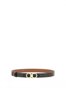Ferragamo - Black Gancini Reversible Belt