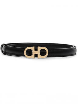 Ferragamo - Black Solid Buckle Belt