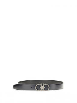 Ferragamo - Navy Blue Solid Reversible Belt