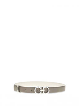 Ferragamo - Taupe Solid Reversible Belt