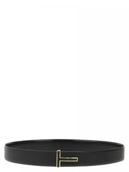 Tom Ford - Black Logo Buckle Reversible Belt (36)