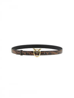 Pinko - Brown Black Animal Print Belt