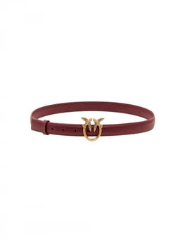 Pinko - Burgundy Red Love Birds Solid Belt