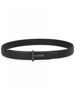 Tom Ford - Black T Buckle Solid Belt