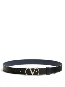 Valentino Garavani - Black Logo Reversible Belt