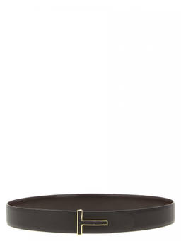 Tom Ford - Brown Logo Reversible Belt