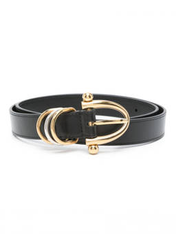 Chloe - Black Embellished Solid Belt