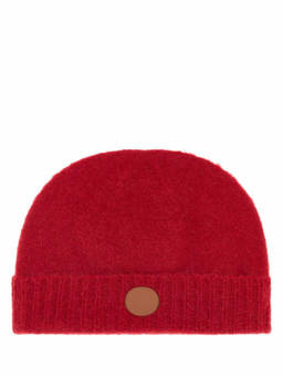 Vivienne Westwood - Red Fluffy Solid Beanie Cap