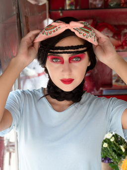 Odette - Powder Pink Beads Embroidery Hairband