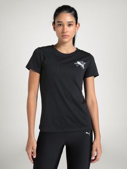 Puma - Black Printed Train Concept Women's Training T-Shirt
