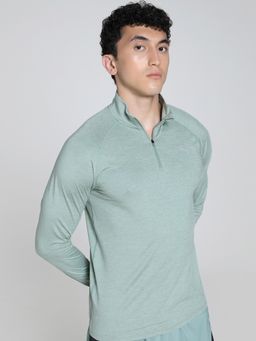 Puma - Green Velocity Cloud Spun Men's Zip Running High Neck T-Shirt