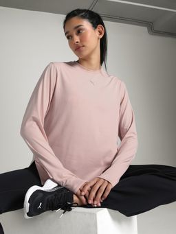 Puma - Pink Modest Women's Solid Oversized Training T-Shirt