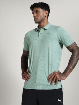 Puma - Green Cloud Spun Men's Training Printed Polo T-Shirt