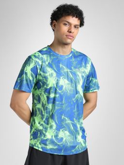 Puma - Blue Men's Printed Training T-Shirt