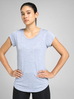 Puma - Grey Train All Day Ess Women's Heather Textured T-Shirt