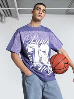 Puma - Lavender Lace Em Up Oversized Basketball T-Shirt