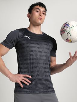 Puma - Grey Individual rise Printed Men's Slim Fit Football T-Shirt