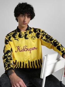 Puma - Yellow super Bvb Long Sleeve Men's Retro Polo T-shirt
