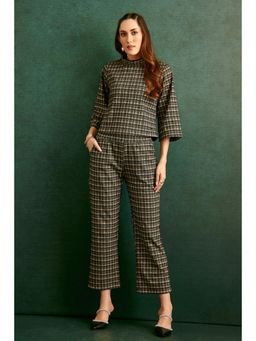 BOHO-CHIC By Sukriti Jain - Green Plaid Top And Pant Set