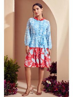 BOHO-CHIC By Sukriti Jain - Blue The Sunkissed Floral Printed Dress