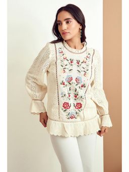 BOHO-CHIC By Sukriti Jain - Cream The Springtime Top