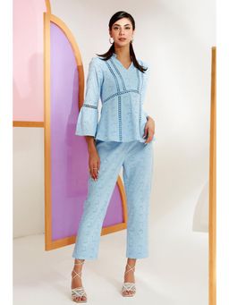 BOHO-CHIC By Sukriti Jain - Blue The Boho Chic Broderie Top