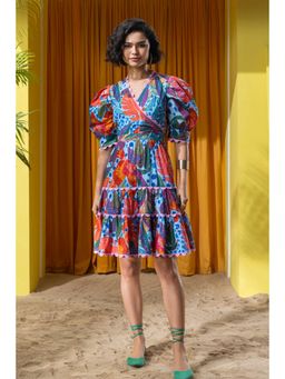 BOHO-CHIC By Sukriti Jain - MultiColour Vibrant And Striking Layered Dress