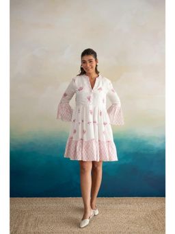 Keva Clothing - Dew Bell Sleeves Short Dress