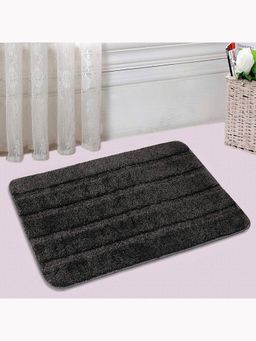 Saral Home - Grey Microfiber Anti Slip Bath Mat 50x80 cm (Pack of 2)