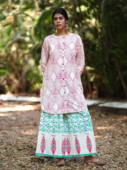 Chidiyaa - Promise Of A Primrose Blush Pink Hand Block Print Kurta