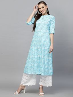 Stylum - Women's Printed Rayon A-line Kurta