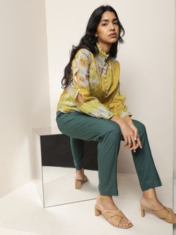 RAREISM - Rosalia Solid Green Trouser