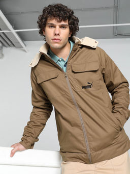 Puma - Brown Solid Bomber Jacket