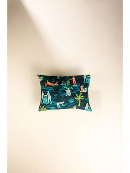 Freedom Tree - Fragrant Journey Cotton Lucid Teal Cushion Cover