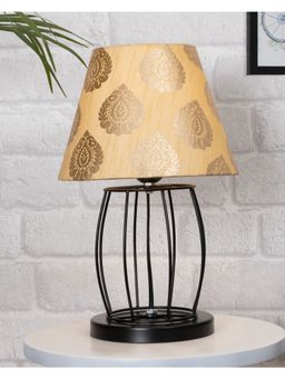 Homesake - Bedside Table Lamp Metal Wire Cage Leaf