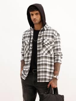 WROGN - Classic Checks Hooded Shirt