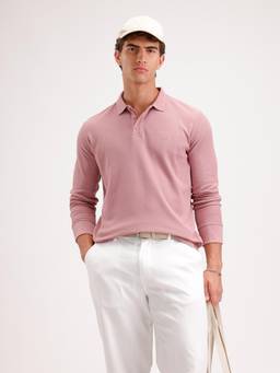 WROGN - Slim Fit Long Sleeve Polo T-Shirt