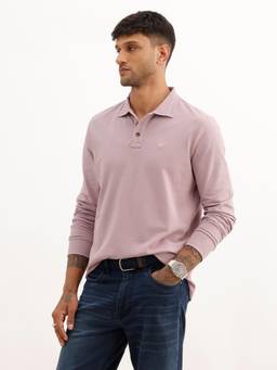 WROGN - Slim Fit Full Sleeve Polo T-Shirt