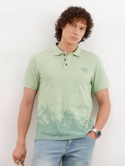 WROGN - Slim Fit Placement Printed Polo T-Shirt