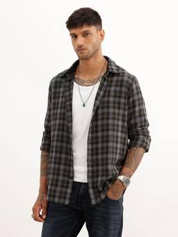 WROGN - Slim Fit Checks Full Sleeve Shirt