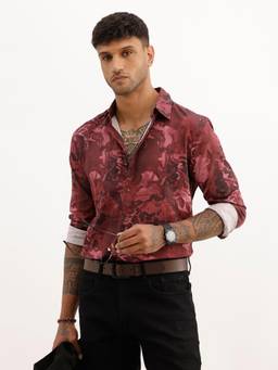 WROGN - Slim Fit AOP Full Sleeve Shirt
