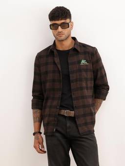 WROGN - Slim Fit Checks Full Sleeve Shirt