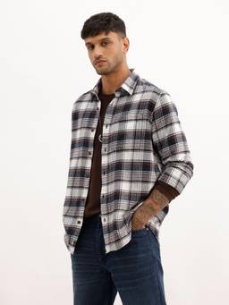 WROGN - Slim Fit Checks Full Sleeve Shirt