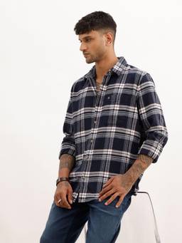 WROGN - Slim Fit Checks Full Sleeve Shirt